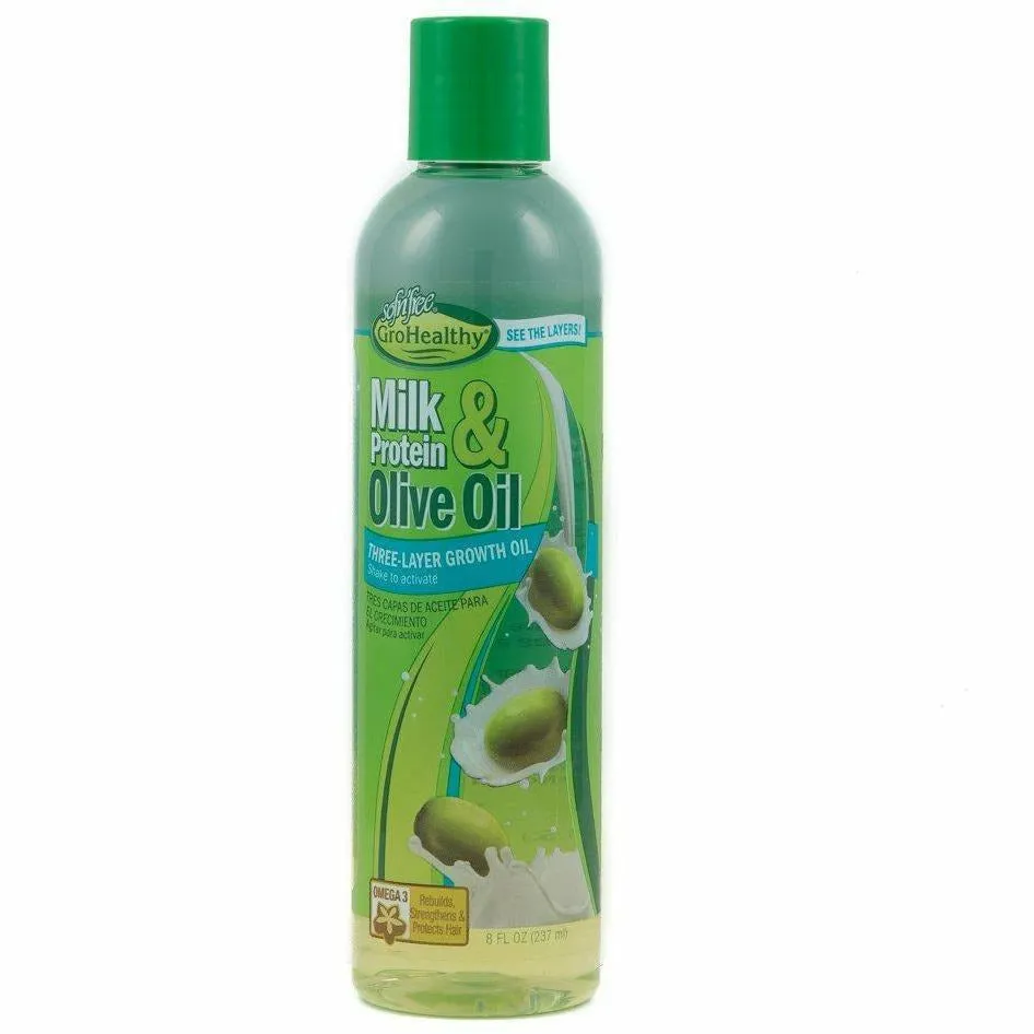 Sof N' Free: Milk protein & Olive Oil Three-Layer Growth Oil 8oz