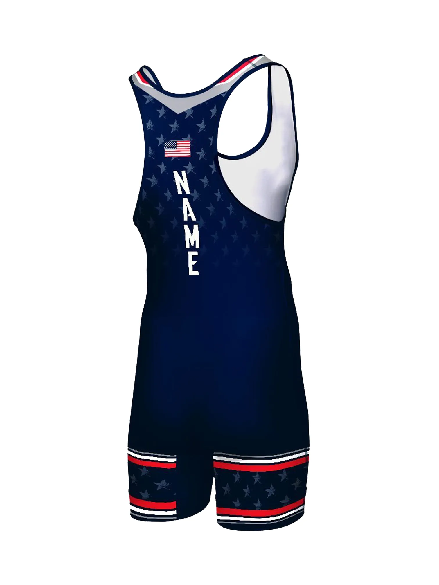 Stars And Bars Wrestling Singlet