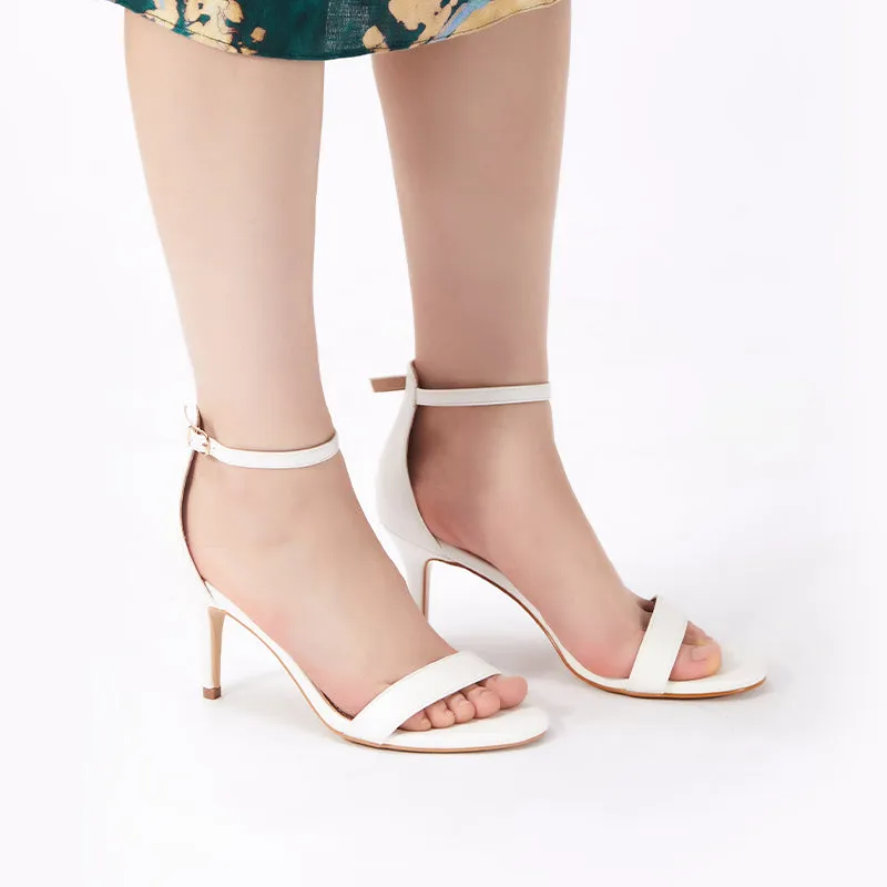 Stiletto Heeled Sandals Ankle Strap Open Toe