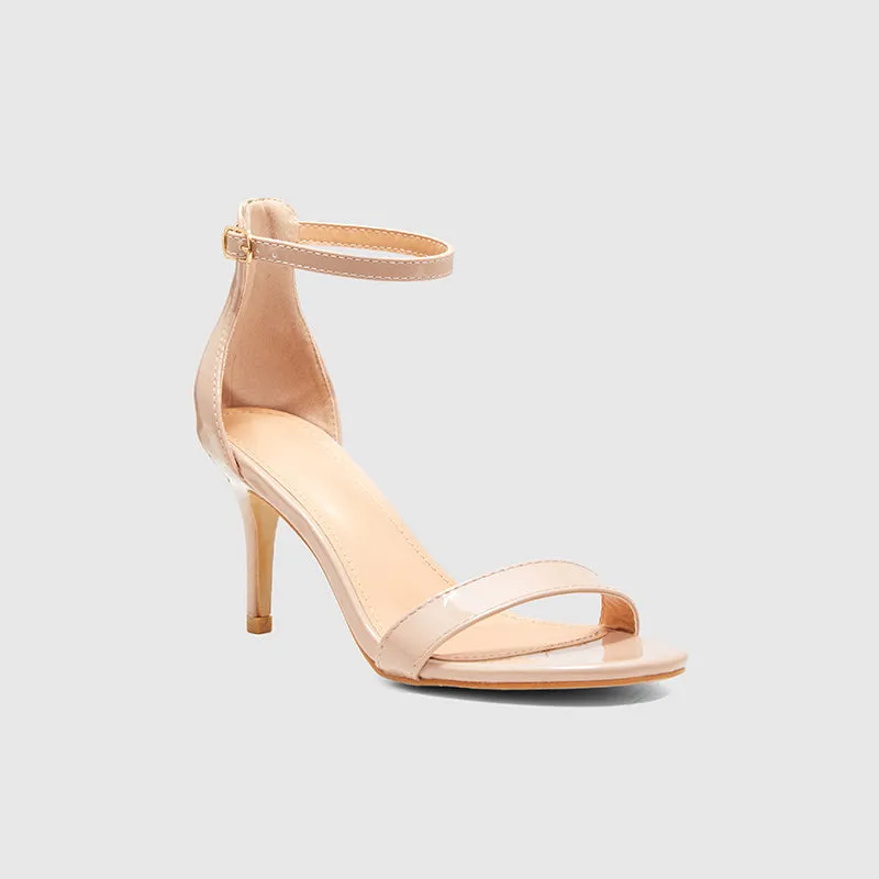 Stiletto Heeled Sandals Ankle Strap Open Toe