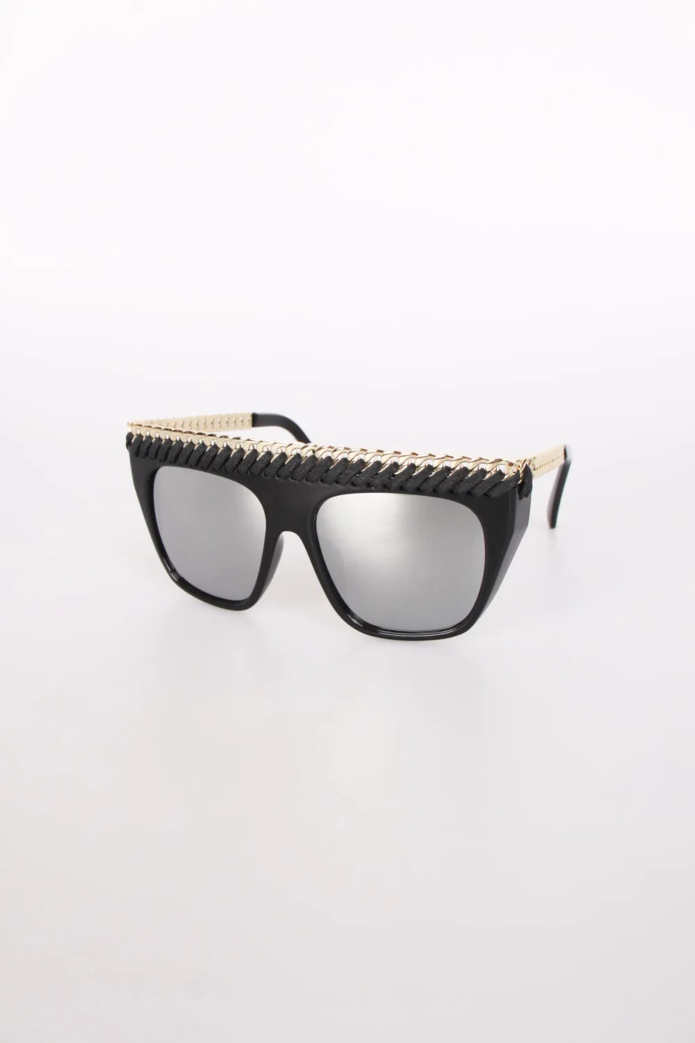 Stitch eyebrow square sunglasses