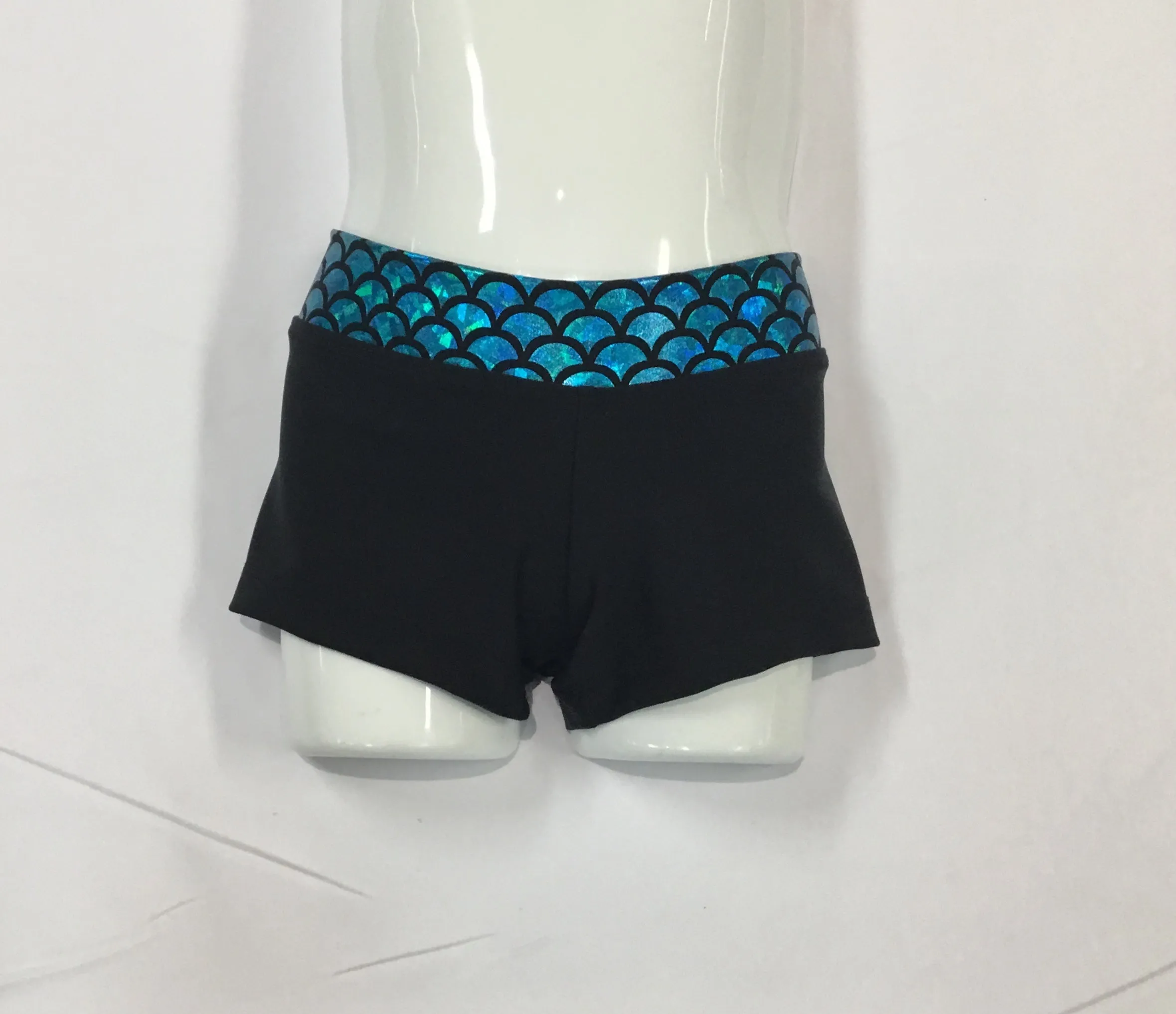 Straight Band Shorts - Holographic Mermaid