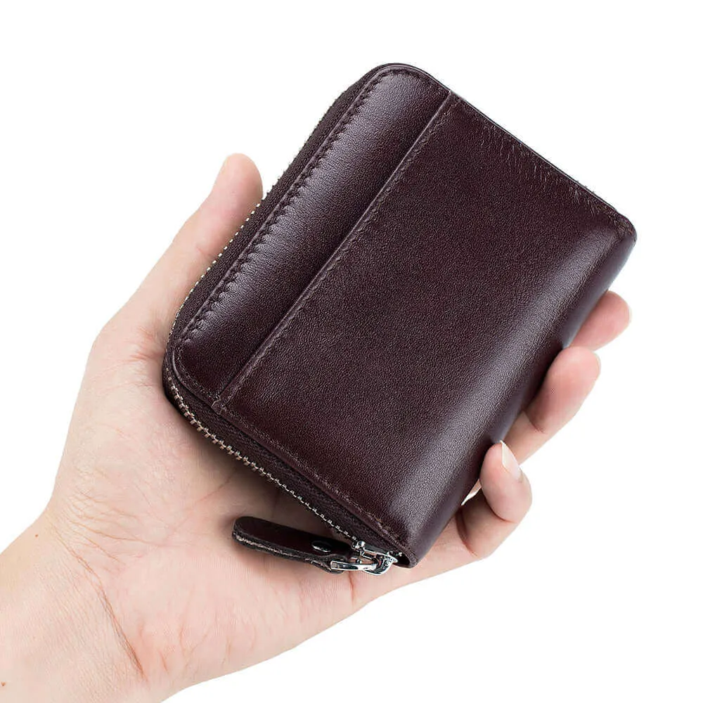 Stylish and Secure Leather RFID Card Holder Wallet