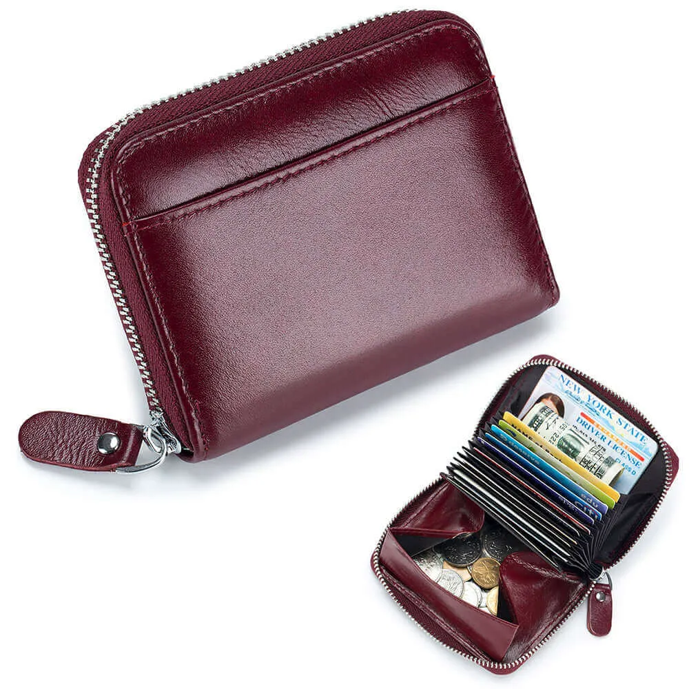 Stylish and Secure Leather RFID Card Holder Wallet