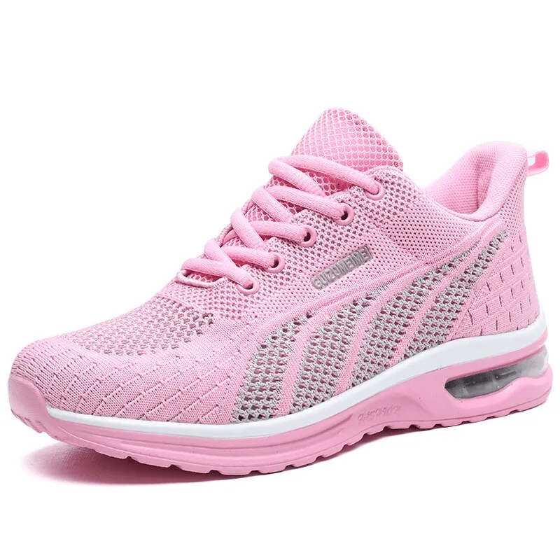 Stylish Mesh Flexible Lace-Up Women's Sneakers - SF1414