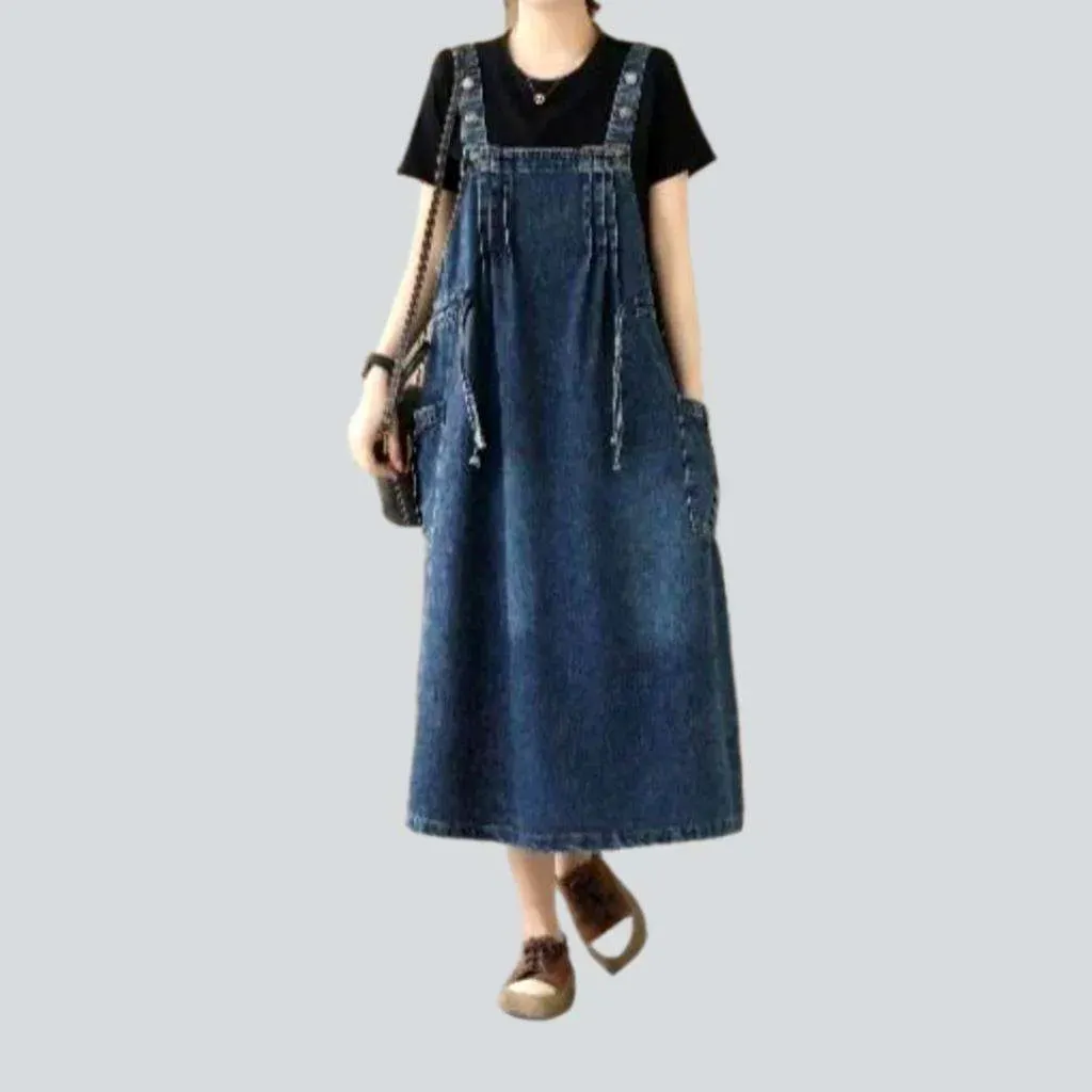 Stylish street jean dress