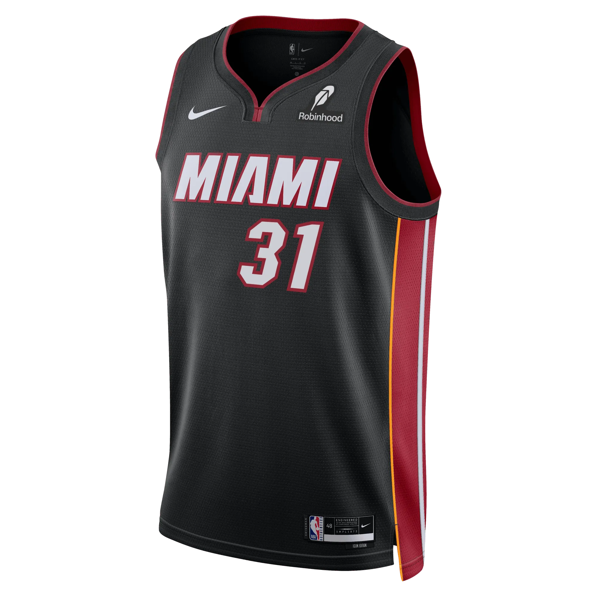 Thomas Bryant Nike Miami HEAT Icon Black Swingman Jersey