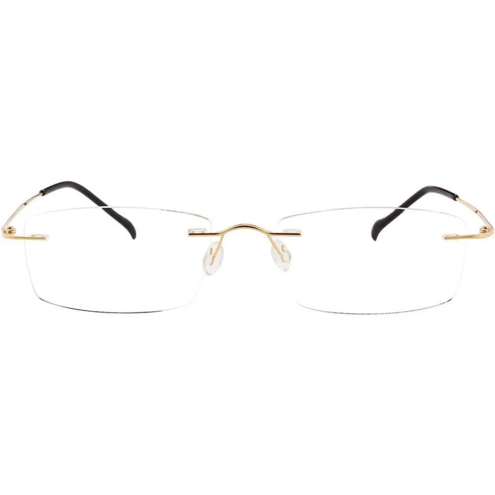 Titanium Rimless Hinged Flexible Eyeglasses A1003