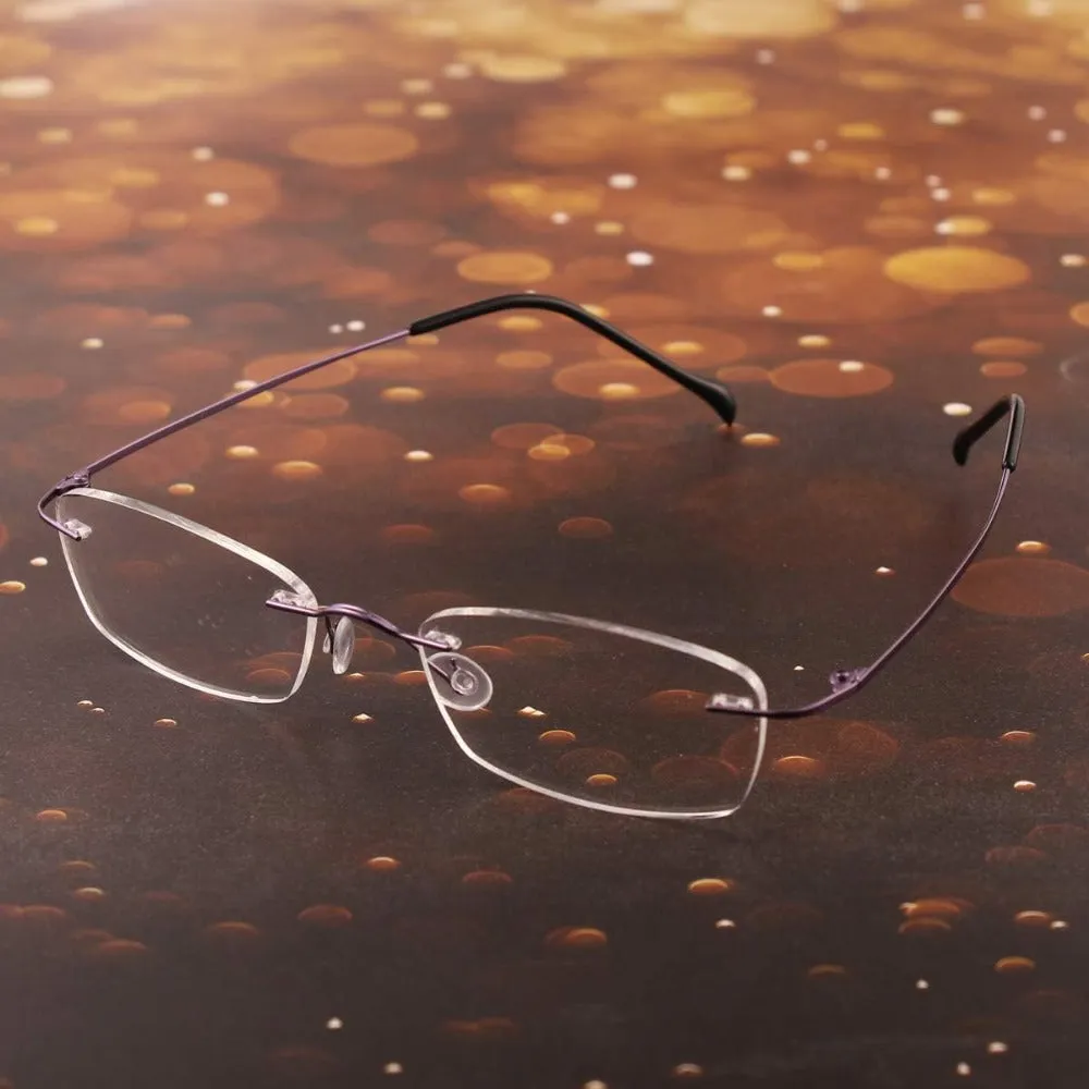 Titanium Rimless Hinged Flexible Eyeglasses A1003