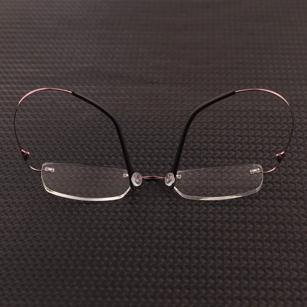 Titanium Rimless Hinged Flexible Eyeglasses A1003