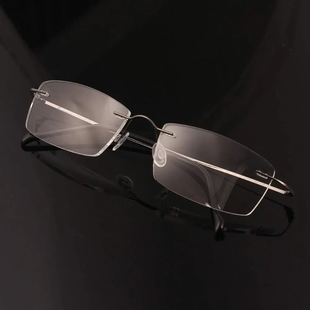 Titanium Rimless Hinged Flexible Eyeglasses A1003