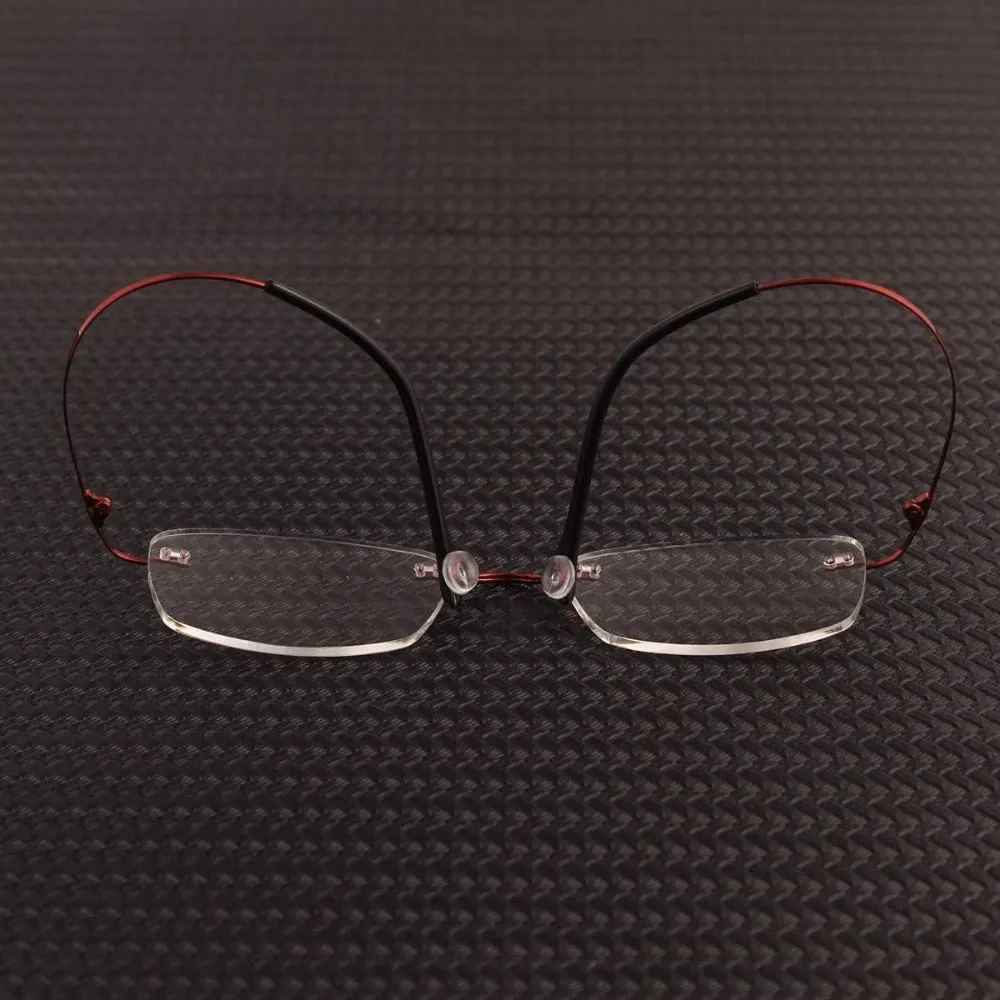 Titanium Rimless Hinged Flexible Eyeglasses A1003