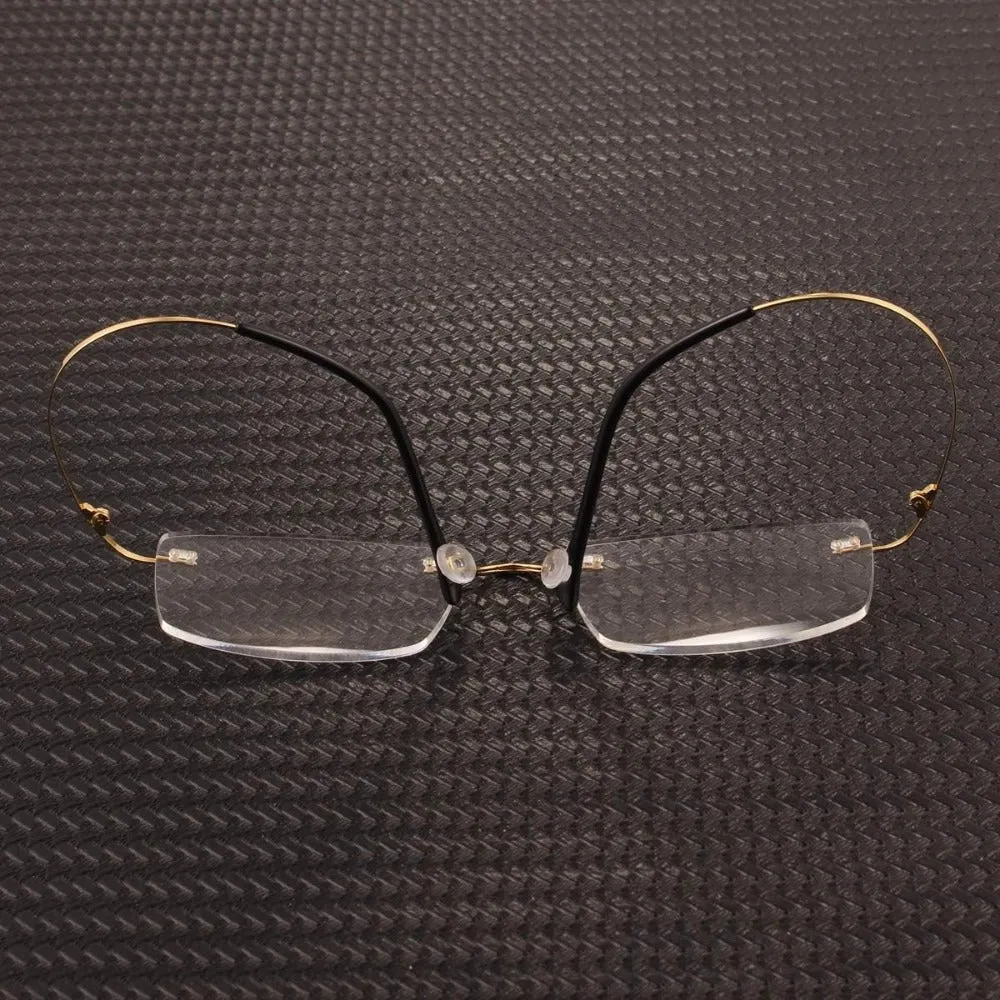 Titanium Rimless Hinged Flexible Eyeglasses A1003