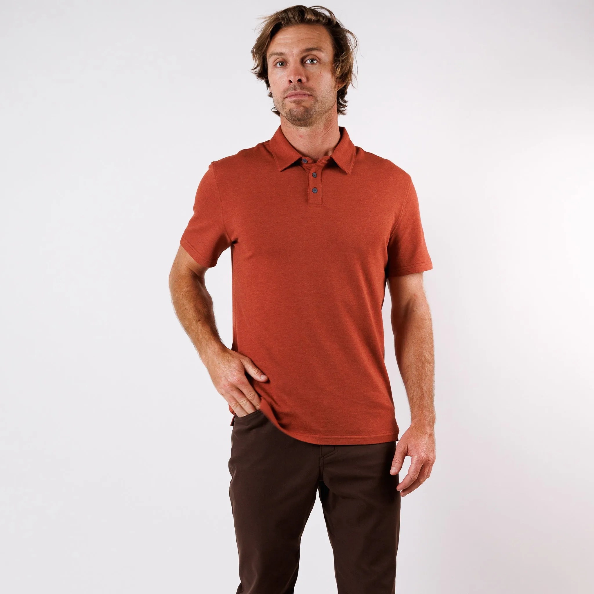 Tour Polo in Heather Sequoia