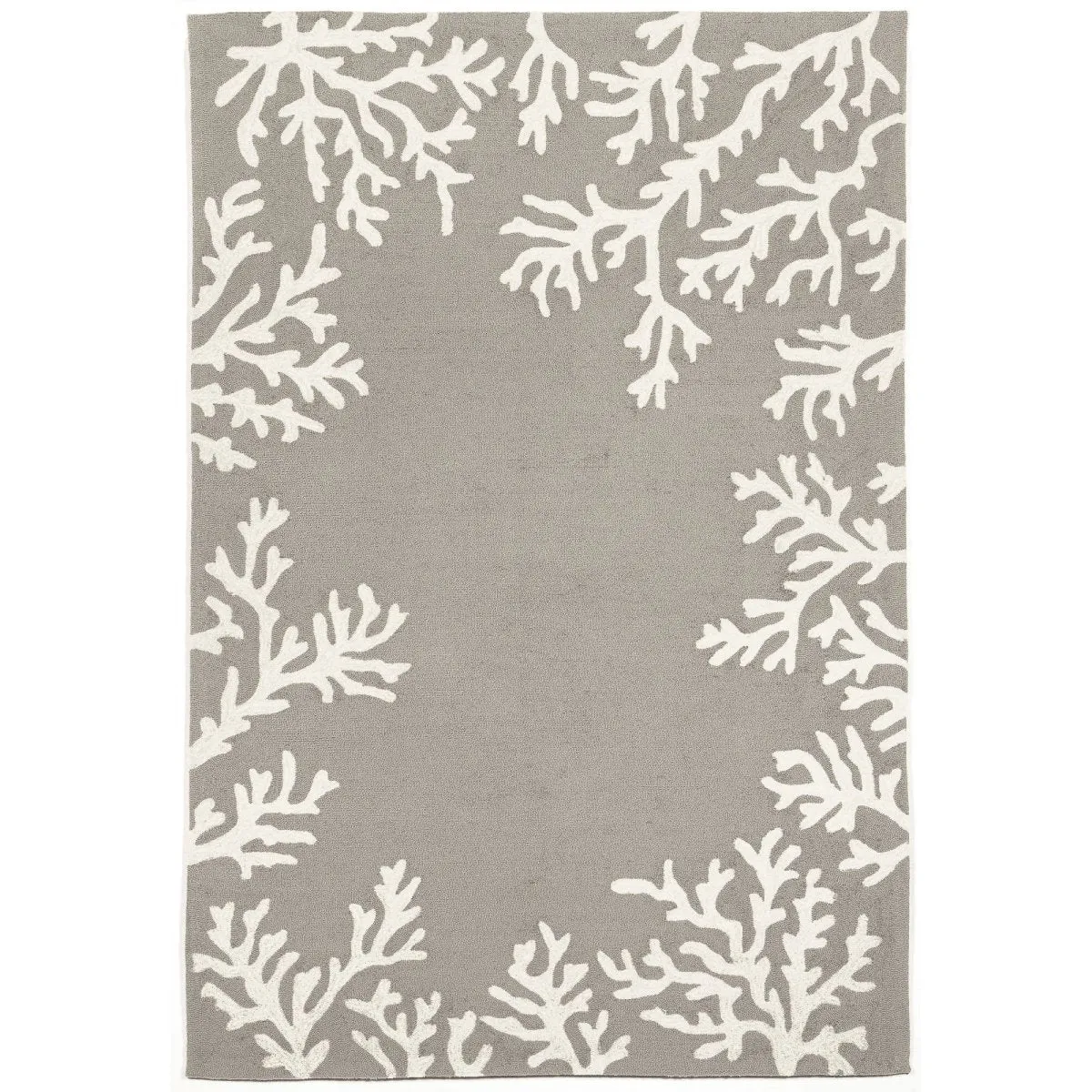 Trans-Ocean CAPRI Indoor/Outdoor Handmade Synthetic Blend Durable Area Rug  - Silver