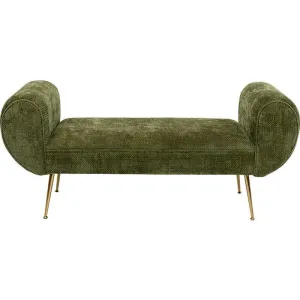 Trono Green Velvet Bench