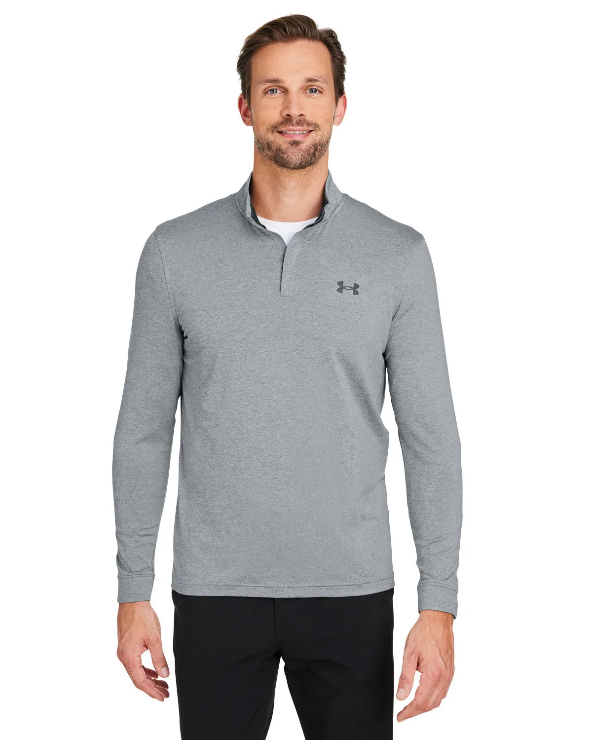 Under Armour Mens Playoff Custom Quarter-Zips, Steel