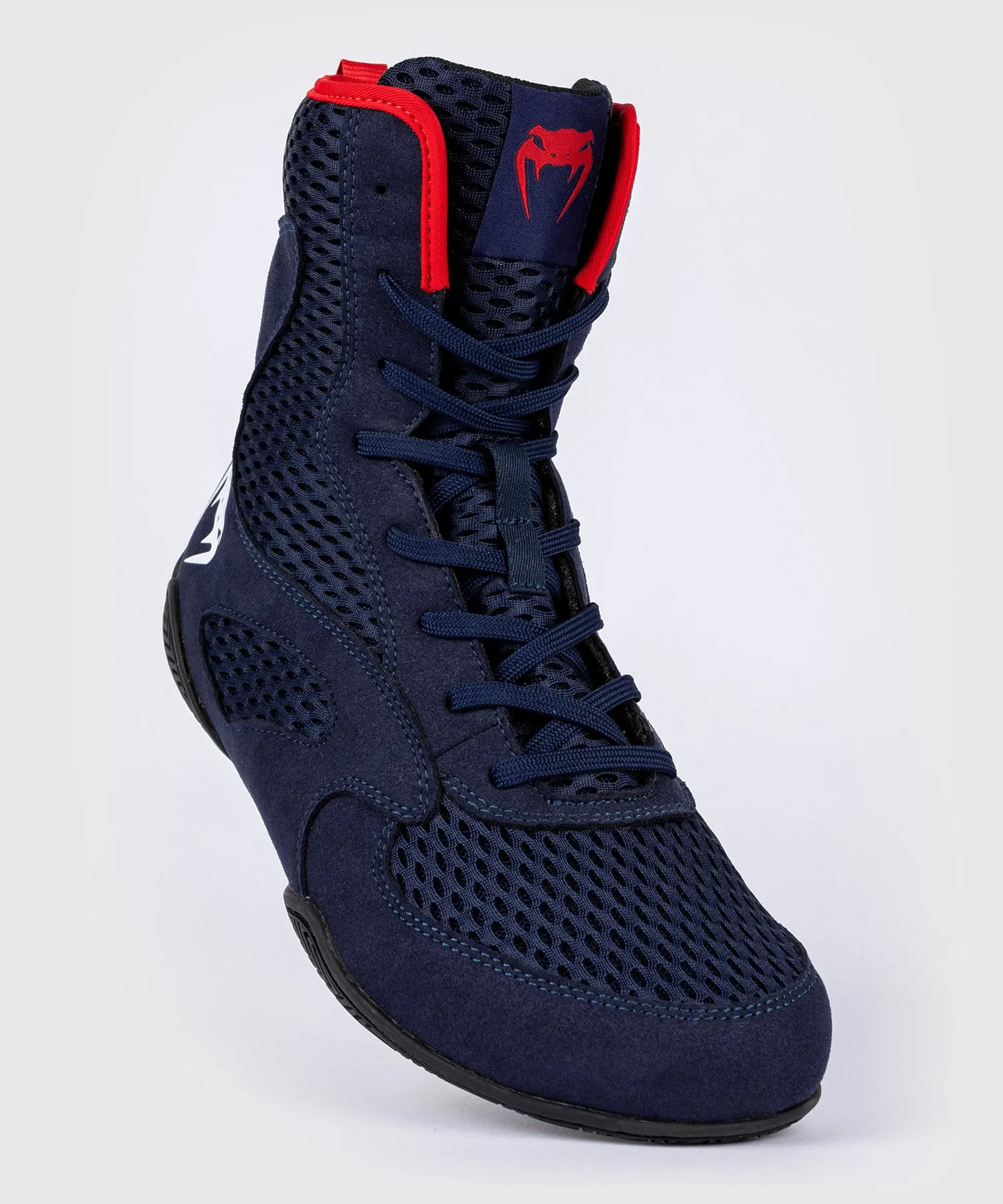 Venum Contender Boxing Shoes - Navy Blue/Red