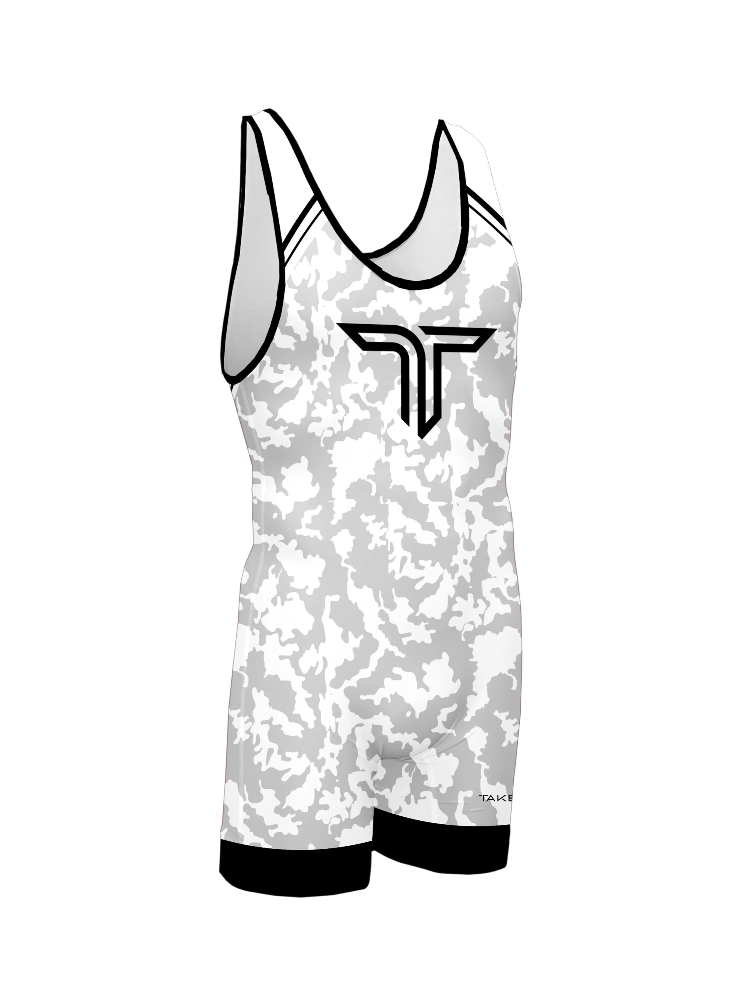 White Camo Wrestling Singlet